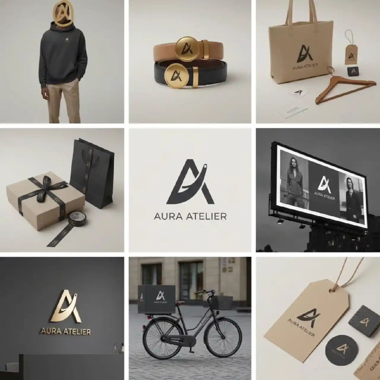 Realistic Outdoor Ad Design Logo Mockups