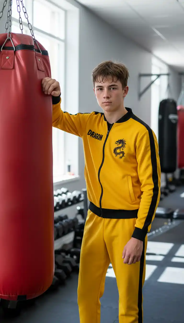 A bold yellow and black dragon crest logo for athletic apparel, branding, and dynamic team identity.