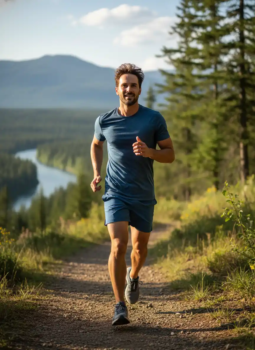 Professional blue crest logo inspired by a sharp suit silhouette for finance and consulting brands.