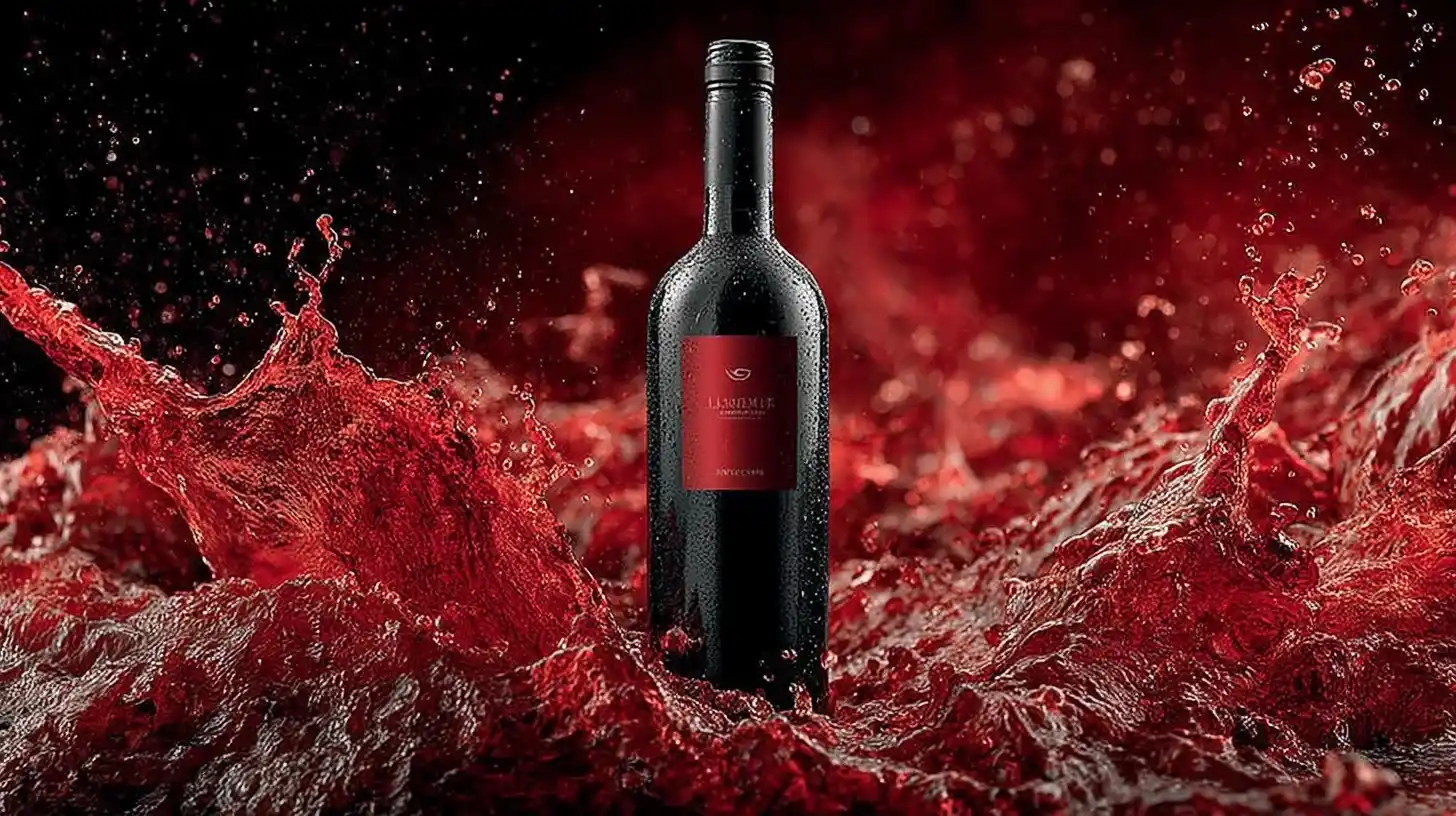 Can grape juice beverage is used for beverage product advertising in front of a deep purple juice background