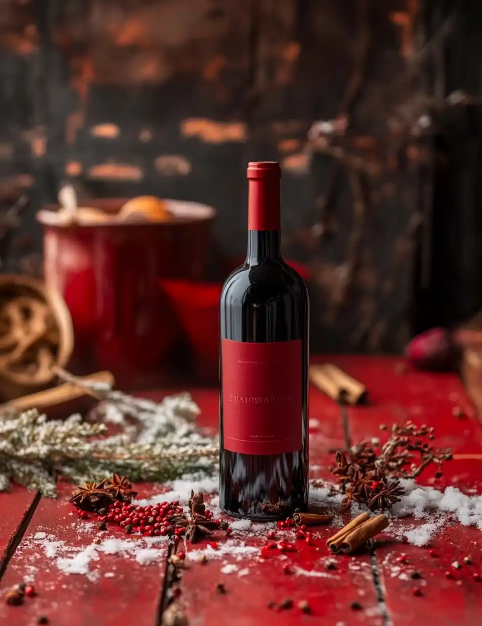 A pack of puffed potato chips on a simple red retro desktop, user snack product advertisement image