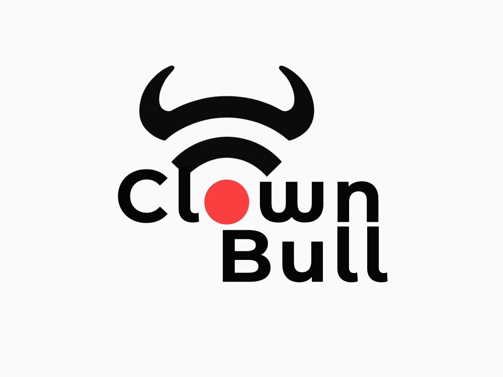 Symmetrical dark logo with a central circle, three nested curved arcs like a Wi‑Fi symbol, and horn-like top shapes; bold rounded strokes in grayscale.